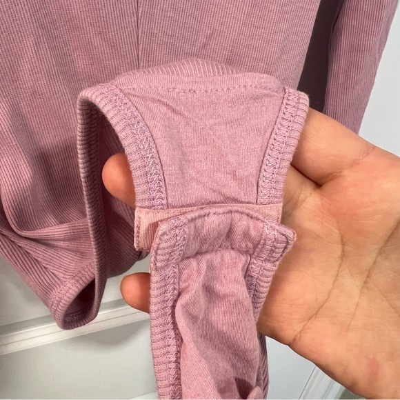 Fleur du Mal Black Henley ribbed bodysuit size S - Picture 4 of 14